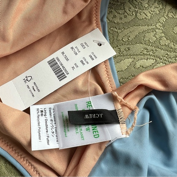 NWT J. Crew High-Rise Cheeky Bikini Bottom Size XL Blue Mist - Picture 9 of 9